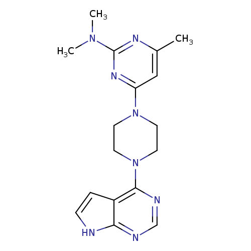 N,N,4-trimethyl-6-(4-{7H-pyrrolo[2,3-d]pyrimidin-4-yl}piperazin-1-yl)pyrimidin-2-amine