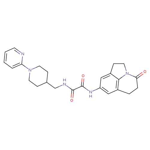 N-{11-oxo-1-azatricyclo[6.3.1.0^{4,12}]dodeca-4,6,8(12)-trien-6-yl}-N'-{[1-(pyridin-2-yl)piperidin-4-yl]methyl}ethanediamide