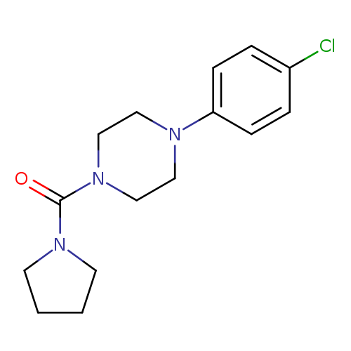 1-(4-chlorophenyl)-4-(1-pyrrolidinylcarbonyl)piperazine