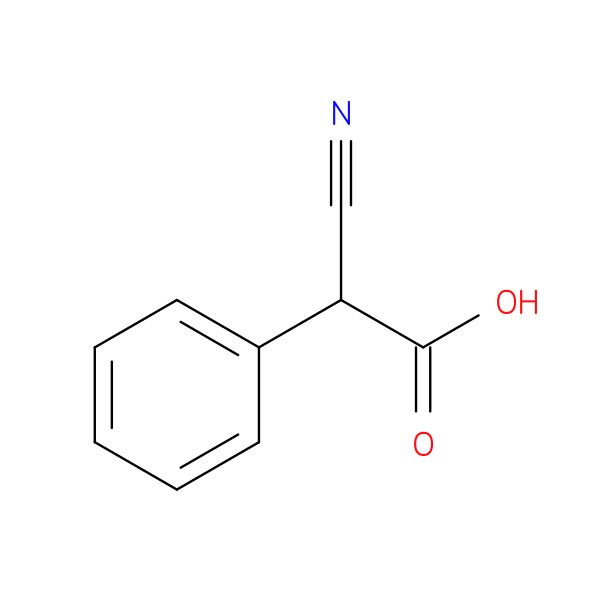 Benzeneacetic acid, α-cyano-