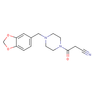 3-[4-(1,3-Benzodioxol-5-ylmethyl)piperazin-1-yl]-3-oxopropanenitrile