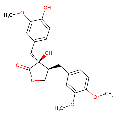 2(3H)-Furanone, 4-[(3,4-dimethoxyphenyl)methyl]dihydro-3-hydroxy-3-[(4-hydroxy-3-methoxyphenyl)methyl]-, (3S,4S)-
