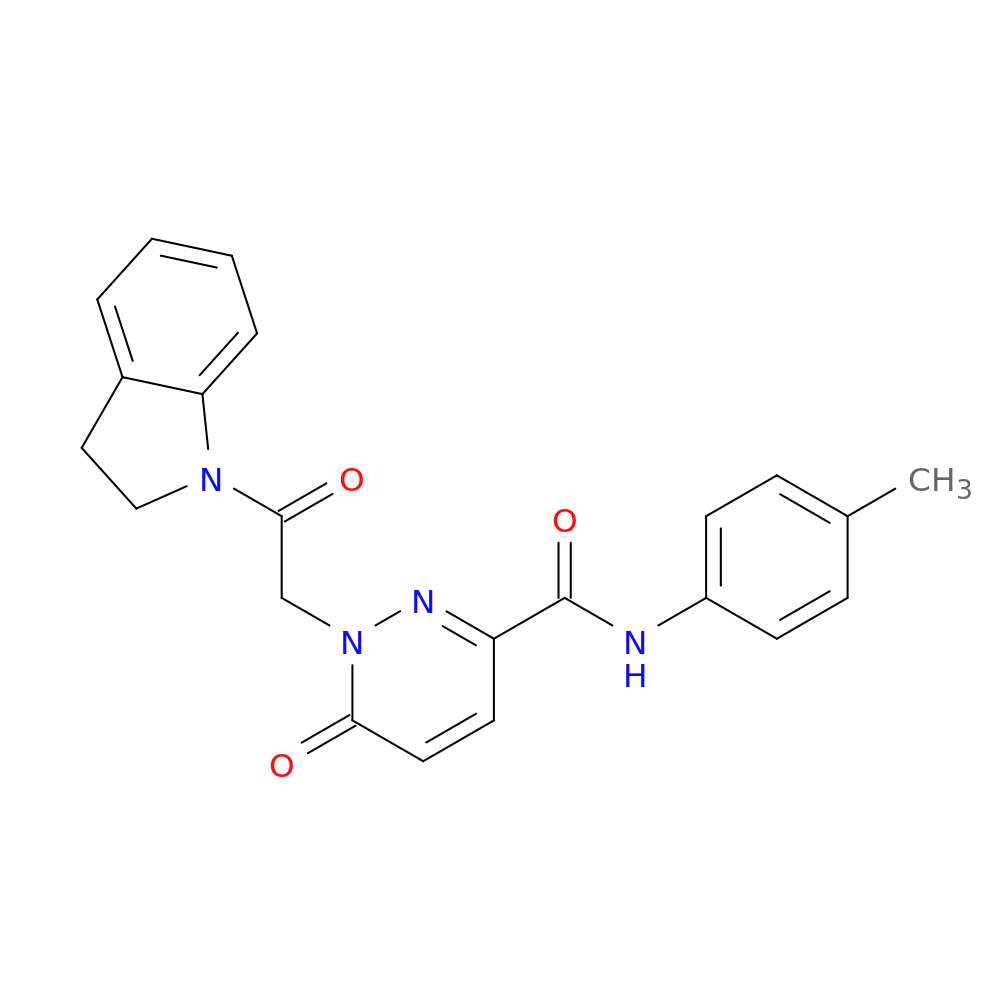1-[2-(2,3-dihydro-1H-indol-1-yl)-2-oxoethyl]-N-(4-methylphenyl)-6-oxo-1,6-dihydropyridazine-3-carboxamide
