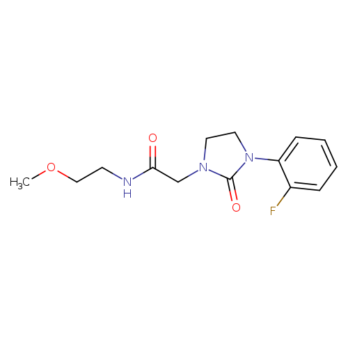 2-[3-(2-fluorophenyl)-2-oxoimidazolidin-1-yl]-N-(2-methoxyethyl)acetamide