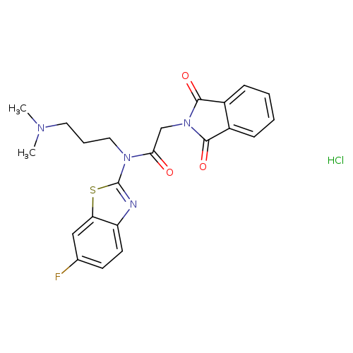N-[3-(dimethylamino)propyl]-2-(1,3-dioxo-2,3-dihydro-1H-isoindol-2-yl)-N-(6-fluoro-1,3-benzothiazol-2-yl)acetamide hydrochloride