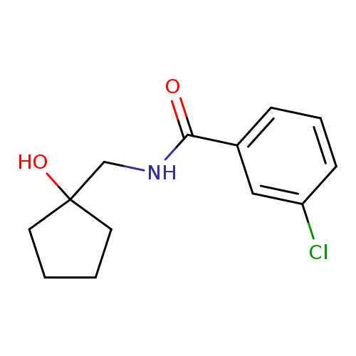 3-chloro-N-[(1-hydroxycyclopentyl)methyl]benzamide