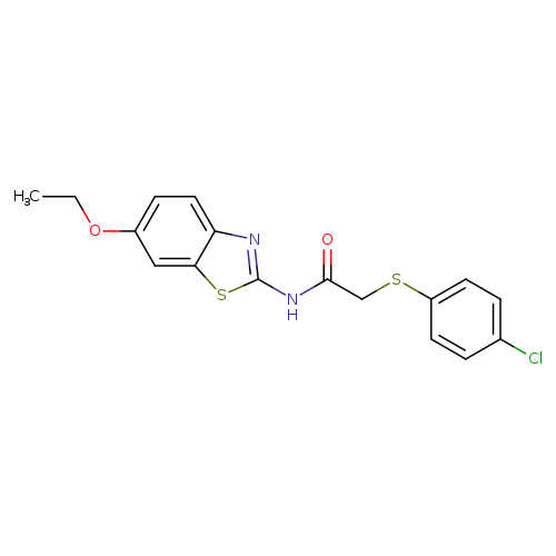 2-[(4-chlorophenyl)sulfanyl]-N-(6-ethoxy-1,3-benzothiazol-2-yl)acetamide