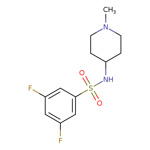 3,5-difluoro-N-(1-methylpiperidin-4-yl)benzene-1-sulfonamide