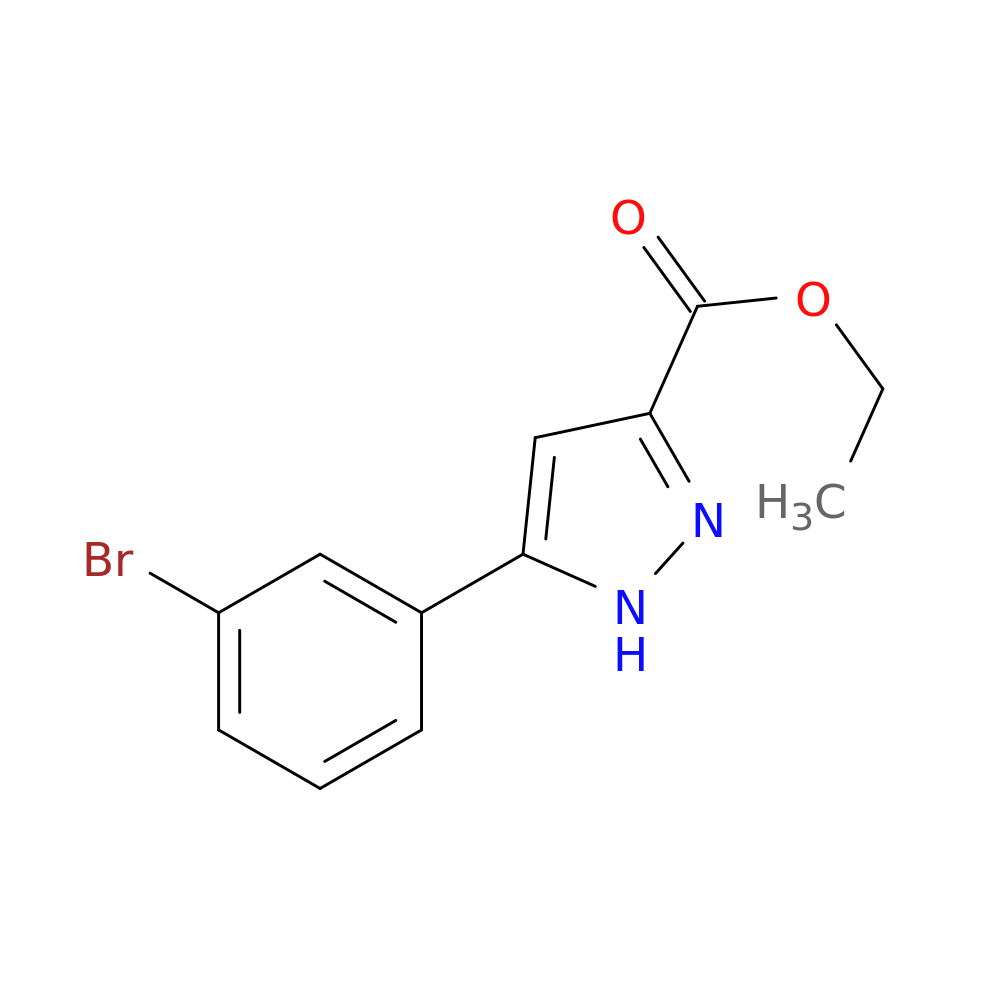 Ethyl 5-(3-bromophenyl)-1H-pyrazole-3-carboxylate