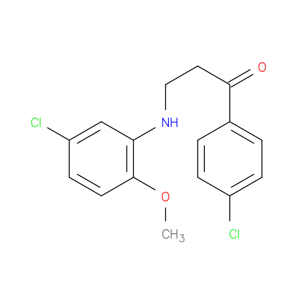 3-[(5-chloro-2-methoxyphenyl)amino]-1-(4-chlorophenyl)propan-1-one