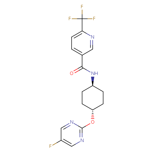 N-[(1r,4r)-4-[(5-fluoropyrimidin-2-yl)oxy]cyclohexyl]-6-(trifluoromethyl)pyridine-3-carboxamide