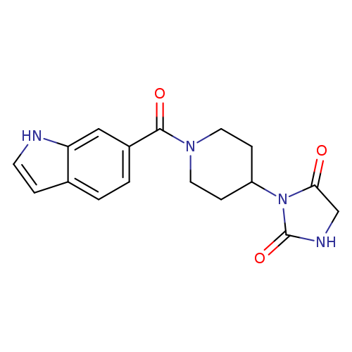 3-[1-(1H-indole-6-carbonyl)piperidin-4-yl]imidazolidine-2,4-dione