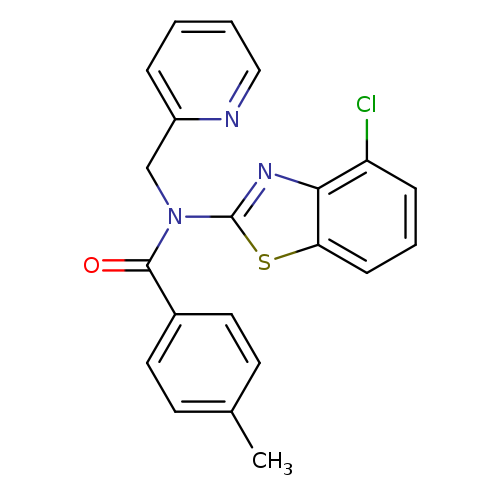 N-(4-chloro-1,3-benzothiazol-2-yl)-4-methyl-N-[(pyridin-2-yl)methyl]benzamide