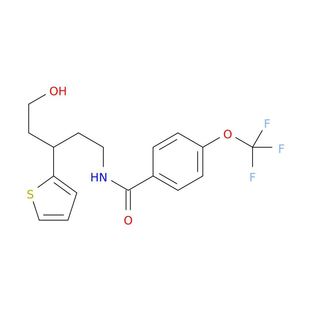N-[5-hydroxy-3-(thiophen-2-yl)pentyl]-4-(trifluoromethoxy)benzamide