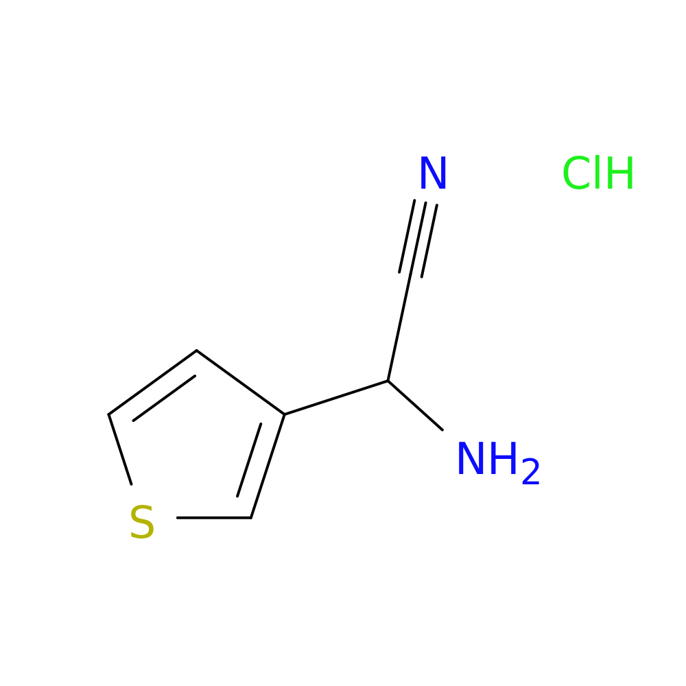 2-amino-2-(thiophen-3-yl)acetonitrile hydrochloride