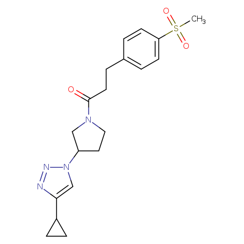 1-[3-(4-cyclopropyl-1H-1,2,3-triazol-1-yl)pyrrolidin-1-yl]-3-(4-methanesulfonylphenyl)propan-1-one