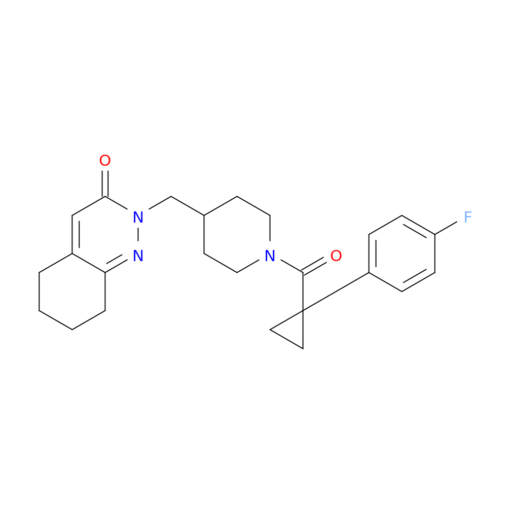 2-({1-[1-(4-fluorophenyl)cyclopropanecarbonyl]piperidin-4-yl}methyl)-2,3,5,6,7,8-hexahydrocinnolin-3-one