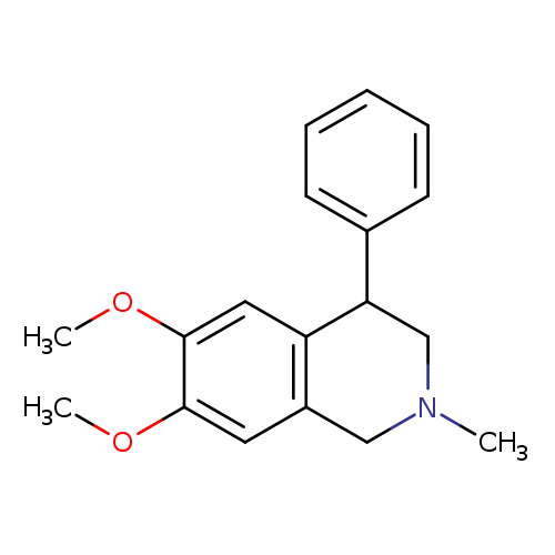 Isoquinoline, 1,2,3,4-tetrahydro-6,7-dimethoxy-2-methyl-4-phenyl-