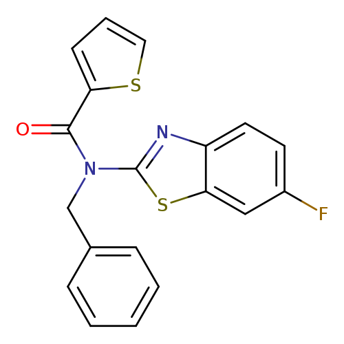 N-benzyl-N-(6-fluoro-1,3-benzothiazol-2-yl)thiophene-2-carboxamide