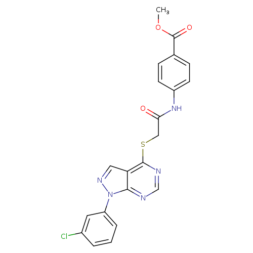 methyl 4-(2-{[1-(3-chlorophenyl)-1H-pyrazolo[3,4-d]pyrimidin-4-yl]sulfanyl}acetamido)benzoate