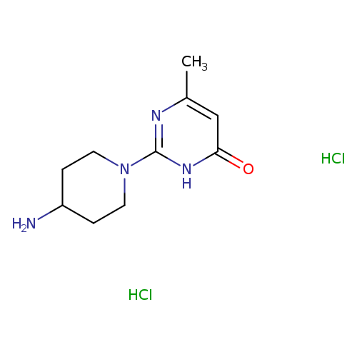 2-(4-aminopiperidin-1-yl)-6-methyl-3,4-dihydropyrimidin-4-one dihydrochloride