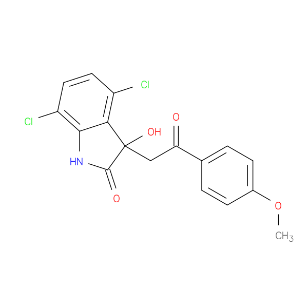 4,7-Dichloro-1,3-dihydro-3-hydroxy-3-[2-(4-methoxyphenyl)-2-oxoethyl]-2H-indol-2-one