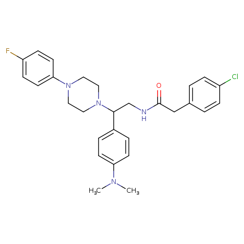 2-(4-chlorophenyl)-N-{2-[4-(dimethylamino)phenyl]-2-[4-(4-fluorophenyl)piperazin-1-yl]ethyl}acetamide