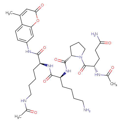 N<sup>2</sup>-acetyl-L-glutaminyl-L-prolyl-L-lysyl-N<sup>6</sup>-acetyl-N-(4-methyl-2-oxo-2H-1-benzopyran-7-yl)-L-lysinamide
