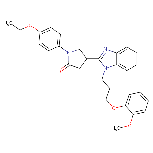 1-(4-ethoxyphenyl)-4-{1-[3-(2-methoxyphenoxy)propyl]-1H-1,3-benzodiazol-2-yl}pyrrolidin-2-one