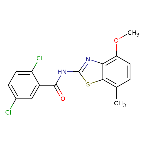 2,5-dichloro-N-(4-methoxy-7-methyl-1,3-benzothiazol-2-yl)benzamide