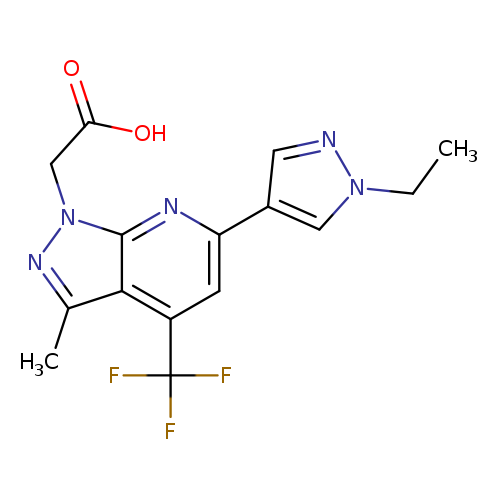 [6-(1-ethyl-1H-pyrazol-4-yl)-3-methyl-4-(trifluoromethyl)-1H-pyrazolo[3,4-b]pyridin-1-yl]acetic acid