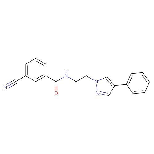 3-cyano-N-[2-(4-phenyl-1H-pyrazol-1-yl)ethyl]benzamide