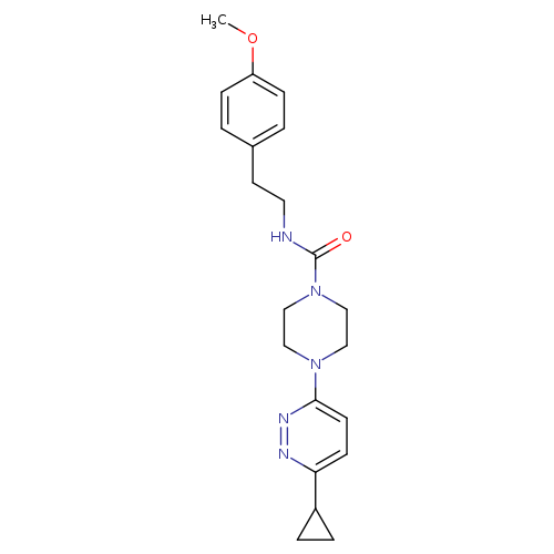 4-(6-cyclopropylpyridazin-3-yl)-N-[2-(4-methoxyphenyl)ethyl]piperazine-1-carboxamide
