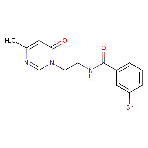3-bromo-N-[2-(4-methyl-6-oxo-1,6-dihydropyrimidin-1-yl)ethyl]benzamide