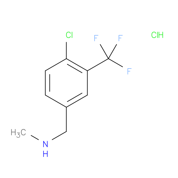 {[4-chloro-3-(trifluoromethyl)phenyl]methyl}(methyl)amine hydrochloride