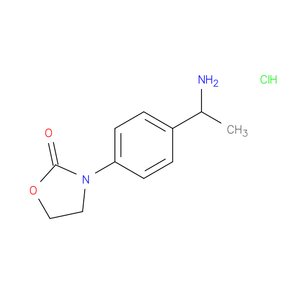 3-[4-(1-aminoethyl)phenyl]-1,3-oxazolidin-2-one hydrochloride