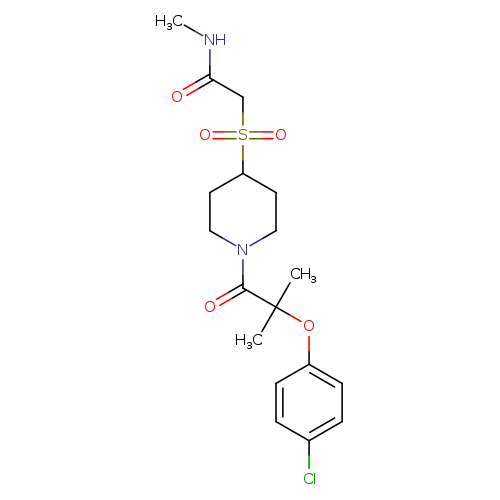 2-({1-[2-(4-chlorophenoxy)-2-methylpropanoyl]piperidin-4-yl}sulfonyl)-N-methylacetamide