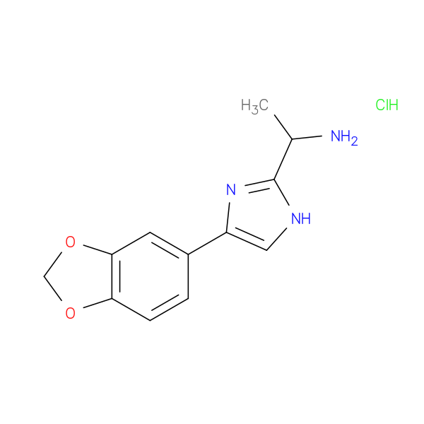 1-[4-(1,3-dioxaindan-5-yl)-1H-imidazol-2-yl]ethan-1-amine hydrochloride