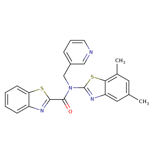 N-(5,7-dimethyl-1,3-benzothiazol-2-yl)-N-[(pyridin-3-yl)methyl]-1,3-benzothiazole-2-carboxamide