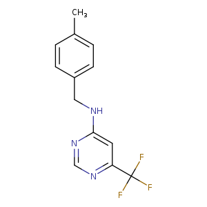 N-[(4-methylphenyl)methyl]-6-(trifluoromethyl)pyrimidin-4-amine