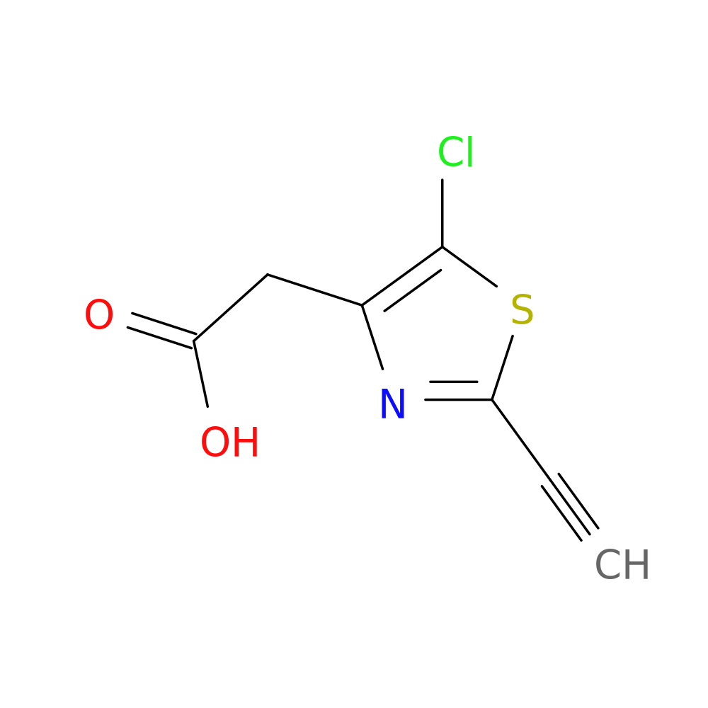 2-(5-chloro-2-ethynyl-1,3-thiazol-4-yl)acetic acid
