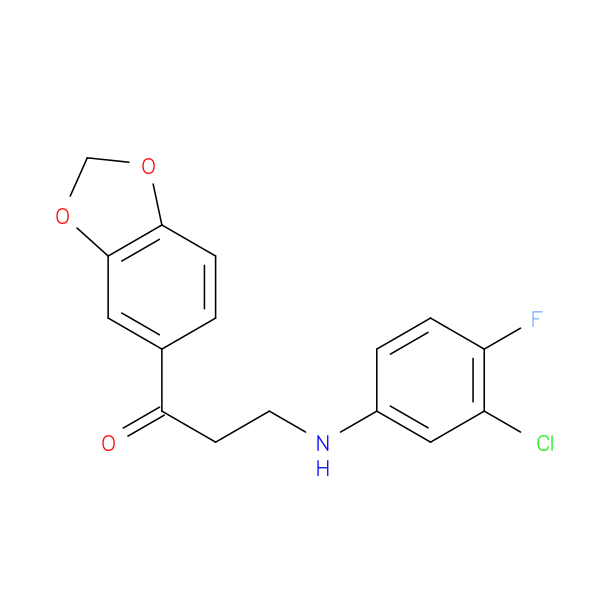 1-(2H-1,3-benzodioxol-5-yl)-3-[(3-chloro-4-fluorophenyl)amino]propan-1-one