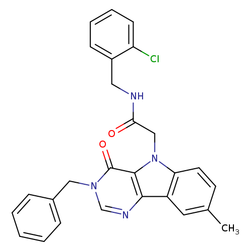 2-{3-benzyl-8-methyl-4-oxo-3H,4H,5H-pyrimido[5,4-b]indol-5-yl}-N-[(2-chlorophenyl)methyl]acetamide