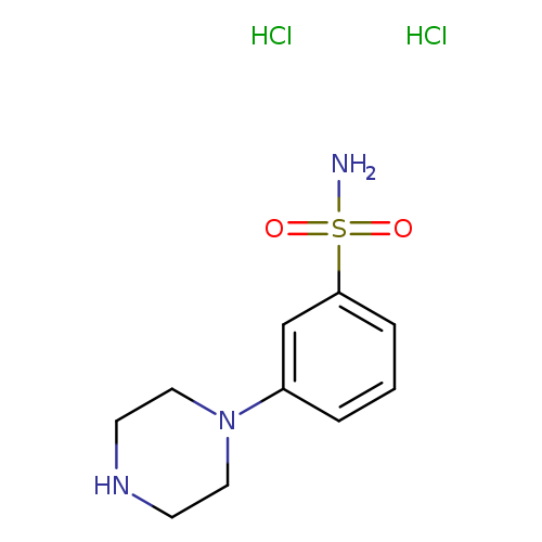 3-(piperazin-1-yl)benzene-1-sulfonamide dihydrochloride