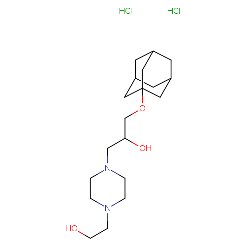 1-(adamantan-1-yloxy)-3-[4-(2-hydroxyethyl)piperazin-1-yl]propan-2-ol dihydrochloride
