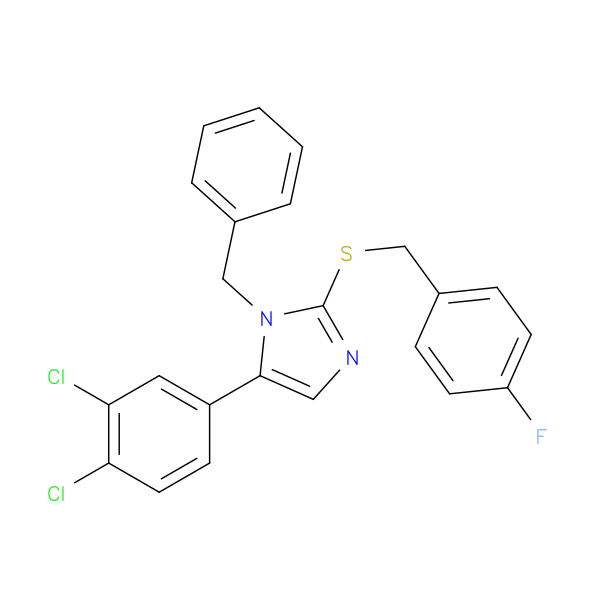 1-benzyl-5-(3,4-dichlorophenyl)-2-{[(4-fluorophenyl)methyl]sulfanyl}-1H-imidazole
