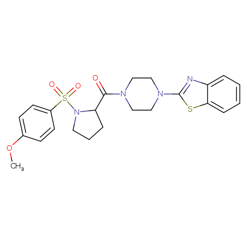 2-{4-[1-(4-methoxybenzenesulfonyl)pyrrolidine-2-carbonyl]piperazin-1-yl}-1,3-benzothiazole