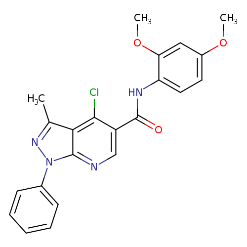 4-chloro-N-(2,4-dimethoxyphenyl)-3-methyl-1-phenyl-1H-pyrazolo[3,4-b]pyridine-5-carboxamide