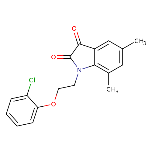 1-[2-(2-chlorophenoxy)ethyl]-5,7-dimethyl-2,3-dihydro-1H-indole-2,3-dione