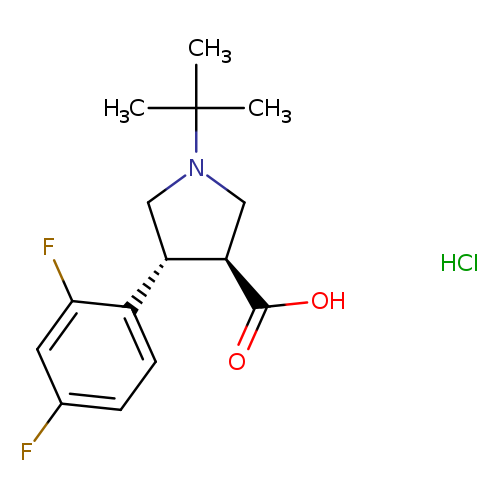 (3S,4R)-1-tert-butyl-4-(2,4-difluorophenyl)pyrrolidine-3-carboxylicacidhydrochloride